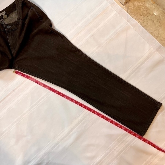 Chicos Platinum Jeans Ultimate Fit‎ Slim Leg Brown Sz 1(8) Short EUC - Picture 6 of 8